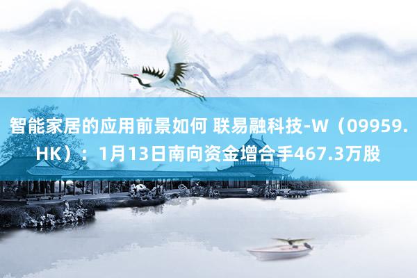 智能家居的应用前景如何 联易融科技-W（09959.HK）：1月13日南向资金增合手467.3万股